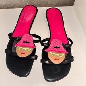 Zalo Resort Whimsical Vacation Fun Summer Cruise Open Toe Kitten Heel Sandals